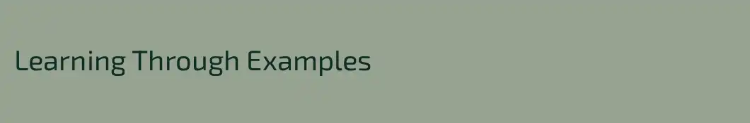Learning Through Examples